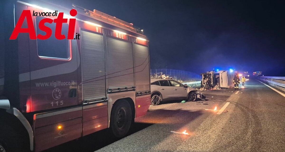 Gravissimo incidente sul tratto astigiano dell'A21: un morto e un ferito grave