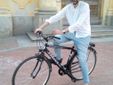 Max Ponte in sella alla sua bici