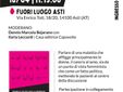 La locandina dell'incontro in programma giovedì