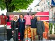 Sempre da sinistra a destra: Tiziana Raspini, Alberto Cirio, Vincenzo Nibali e Umberto Raspini