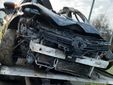 La carcassa della Clio coinvolta nell'incidente avvenuto a Robella