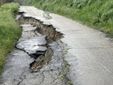 Immagini relative i danni da maltempo sulle strade provinciali