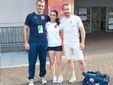 Ginevra Aloise con Lorenzo Aloise (a sinistra) e Loris Valente Ginevra Aloise con Lorenzo Aloise (a sinistra) e Loris Valente