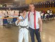 Foto con medaglia, in compagnia di Loris Valente dello staff del Judo Olimpic Asti a.s.d.