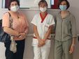 La vicepresidente Ilaria Lombardi e la segretaria Caterina Briatore insieme alla coordinatrice infermieristica, Manuela Cazzulo