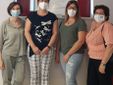 La vicepresidente Ilaria Lombardi e la segretaria Caterina Briatore insieme alle infermiere Elena Scarrone e Erika Mozzato