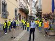 La distribuzione delle mascherine alla popolazione, nel maggio scorso