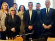 Valdieri: il vicesindaco di Valdieri Sharon Giraudo, l'onorevole Monica Ciaburro, Luca Ferracciolo, Federica Barbero, il sindaco di Valdieri Guido Giordana, l'assessore all'Ambiente e al Territorio del Comune di Valdieri Davide Audisio, il senatore La Pietra