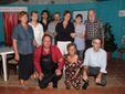 La foto della compagnia teatrale del 2011. Degiorgis era vestito di rosso