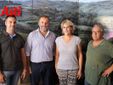 Da sx l'ing. Fabio Vidotto, Claudio Mogliotti, il sindaco di Viarigi Francesca Ferraris e l'artista Pippo Altomare