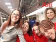 Un gruppo della Cgil, in treno, guidato da Luca Quagliotti