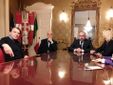 Un momento della conferenza stampa di questa mattina