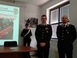 Il comandante provinciale ten. col. Breda e il cap. Caprio ritratti nel corso della conferenza stampa