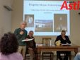 Miroglio con alle spalle Carlo Alberto Goria, presidente del Distretto Paleontologico dell'Astigiano e del Monferrato