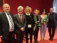Il presidente del Rotary Club di Alba Lorenzo Gallo, il direttore artistico del Teatro Regio Alessandro Galoppini, la presidente dell’Inner Wheel di Asti Donatella Gianuzzi Testa, Chiara Serravesi marketing del Teatro Regio, Chiara che ha accompagnato gli ospiti nella visita e Riccardo Corino organizzatore della giornata.