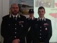 L'ufficiale con il comandante provinciale dell'Arma, ten. col. Pierantonio Breda