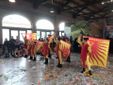 Sbandieratori al carnevale in maschera