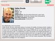 La scheda di Valter Ercole pubblicata sul sito internet della trasmissione tv &quot;Chi l'ha visto&quot;