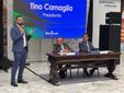 Alcuni momenti dell'inaugurazione tenuta oggi a Novara