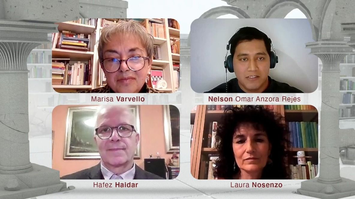 Fermo immagine con Marisa Varvello, Hafez Haidar, Nelson Omar Anzora Rejes e Laura Nosenzo