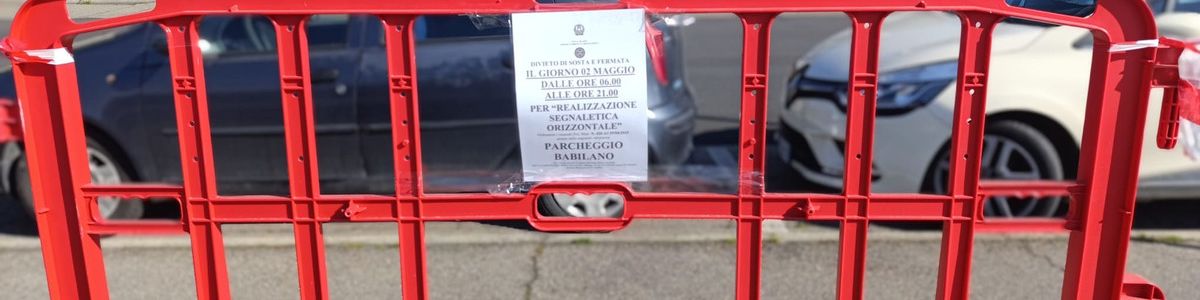 Si tracciano gli stalli nel parcheggio Babilano