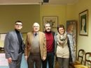 L'ideatore dei &quot;Dialoghi sulla politica&quot; Edoardo Scarrone, il presidente di Politeia Maurizio Carcione, il professor Giorgio Barberis e l'assessore alla Cultura Ausilia Quaglia