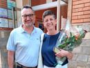 La neo sindaca con Andrea Ghignone, collega primo cittadino e segretario provinciale del Pd