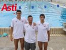 Stefano Cannella e Tommaso Dadone con il tecnico Paolo Ruscello (Merphefoto)