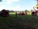A fuoco un escavatore a Castelnuovo Belbo