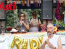Vittoria Briccarello e Patrizio Onori ritratti (ph. Merfephoto - Efrem Zanchettin) durante gli interventi finali del Pride 2024