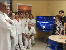L'associazione &quot;Vivere qui e ora&quot; ha donato un televisore alla Geriatria del Massaia