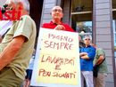 Un'immagine del presidio di lunedì scorso