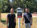 L’assessore alle strutture sportive Arturo Cravera e il sindaco di Nizza Monferrato Simone Nosenzo