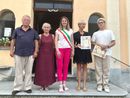 Nella foto: i vincitori (da sinistra Guido Rosina, la mamma di Sisto Borgnino, Alessandro Franzè) con Patrizia Grosso e Anna Macchia