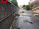 Un'immagine del temporale che si è abbattuto ieri su Asti