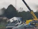 Camion fuori strada sulla provinciale per Bazzana