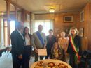 Nella foto con la neo centenaria, la famiglia e le autorità intervenute