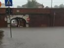 La zona di sottopasso al Mulino allagata per le piogge di questa mattina