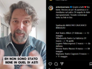 Uno screenshot tratto dal video postato su Instagram dall'artista ligure