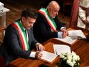 I sindaci di Moncalvo, Diego Musumeci e di Montabone Giuseppe Maurizio Aliardi