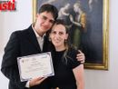 Alessio Mancellari con la mamma (MerfePhoto)