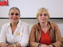 Arianna Franco (Cgil) con la dipendente del Comune di Castel Boglione, Federica Perissinotto