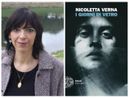 Nicoletta Verna e la copertina del suo romanzo Nicoletta Verna e la copertina del suo romanzo