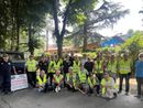 Il gruppo degli Alpini che hanno contribuito alla pulizia del Il gruppo degli Alpini che hanno contribuito alla pulizia del