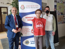 L'assessore Boccia con i due cittadini "testimoni" dell'importanza della donazione di organii