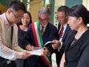 In foto: il vicesindaco Stroppiana con alcuni membri della delegazione