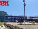 In foto il cantiere della scuola elementare Rossignoli