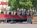 I primi allestimenti per il Palio 2025 (Merphefoto) I primi allestimenti per il Palio 2025 (Merphefoto)