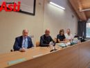 Claudio Lucia, presidente ordine dei medici, Giovanni Gorgoni, direttore generale Asl At, Valeria Moro vicepresidente infermieri, Roberto Cherchi tesoriere alla presentazione dell'evento Claudio Lucia, presidente ordine dei medici, Giovanni Gorgoni, direttore generale Asl At, Valeria Moro vicepresidente infermieri, Roberto Cherchi tesoriere alla presentazione dell'evento