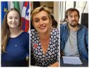 Nel collage fotografico, da sinistra: Alice Ravinale, Vittoria Briccarello e Mauro Bosia